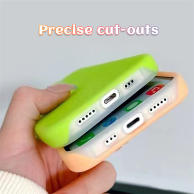 Iphone 15 Pro用の柔らかいマイクロファイバーの裏地が付いている肌に優しいゼリー液体携帯電話シリコーンケース