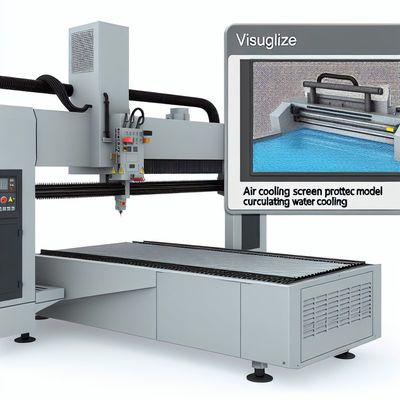 空気冷却スクリーンプロテクター 高切断精度と冷却モデルのレーザー切断機 循環水冷却
